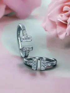 Taraash Set Of 2 925 Sterling Silver Toe Rings