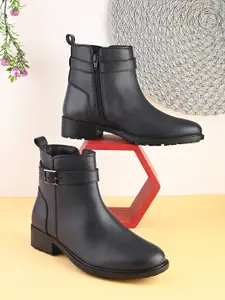 Pelle Albero Women Black Chelsea Boots