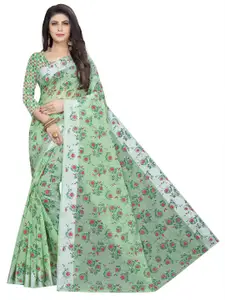 Rujave Floral Pure Cotton Designer Saree