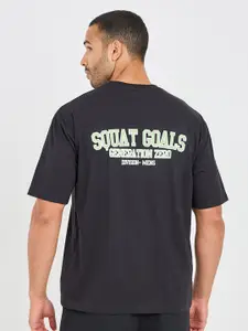 Styli Oversized Back Squat Goals Print Athleisure T-Shirt