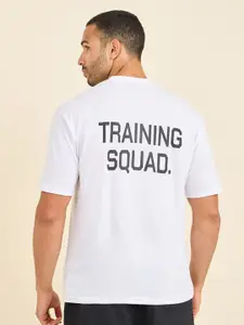 Styli Men Training Squad Print Athleisure Oversized T-Shirt