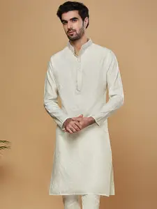 KISAH Men Textured Regular Fit Abstract Print Kurta