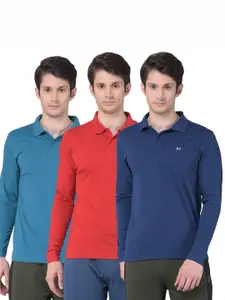 Force NXT Pack Of 3 Polo Collar Cotton Casual T-shirts