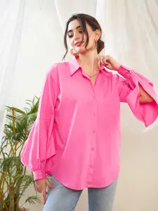 SASSAFRAS Pink Pure Cotton Casual Shirt