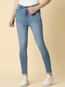 Allen Solly Woman Heavy Fade Mid Rise Clean Look Pure Cotton Jeans