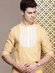 House of Pataudi Rozana Striped Short Kurta