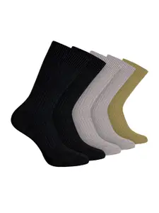 FOOTPRINTS Men Pack Of 5 Striped Calf Length Socks
