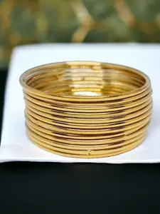 The Pari Set Of 12 Gold-Plated Bangles