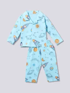 Moms Love Girls Printed Pure Cotton Night Suit