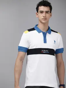 U.S. Polo Assn. Men Polo Collar Pure Cotton Slim Fit T-shirt