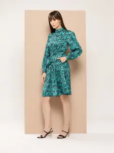 Chemistry Animal Print Satin Finish A-Line Dress