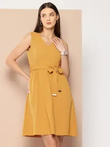 Chemistry A-Line Dress with Belt