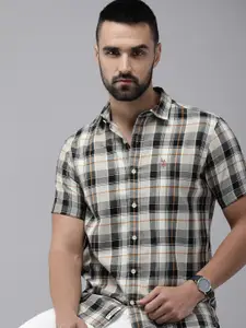 U.S. Polo Assn. Denim Co. Pure Cotton Slim Fit Checked Casual Shirt