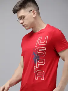 U.S. Polo Assn. Denim Co. Brand Logo Printed Pure Cotton Slim Fit T-shirt