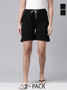 Kryptic Women Pack of 2 Pure Cotton Lounge Shorts