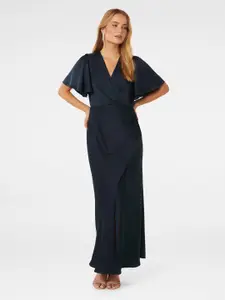 Forever New V-Neck Satin Maxi Dress