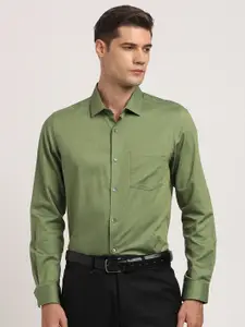 Turtle Standard Long Sleeves Pure Cotton Formal Shirt