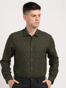 Turtle Standard Floral Printed Long Sleeves Formal Shirt