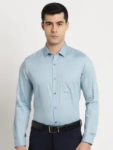 Turtle Standard Micro Ditsy Printed Pure Cotton Formal Shirt