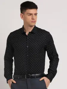 Turtle Standard Floral Printed Spread Collar Cotton Formal Shirt