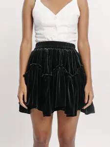 FREAKINS Pure Cotton A-Line Mini Skirt