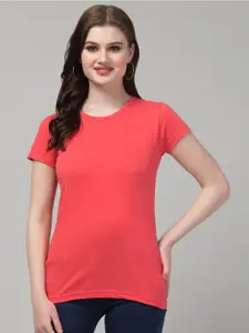 Trend Level Round Neck Pure Cotton T-shirt