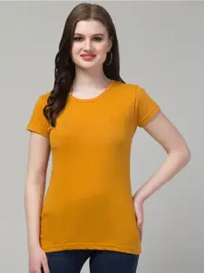 Trend Level Round Neck Pure Cotton T-shirt