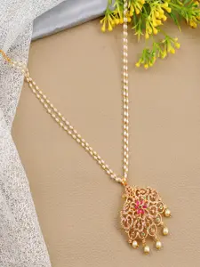 UNIVERSITY TRENDZ Gold-Plated Kundan Studded Necklace