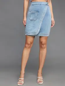 Miss Chase Fiddler On The Roof Denim Skirts