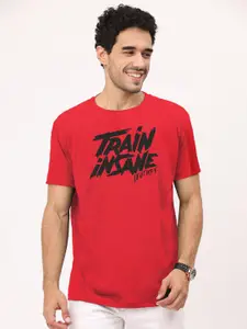 Leotude Typography Printed  Round Neck T-shirt