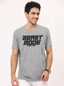 Leotude Typography Printed Round Neck T-shirt