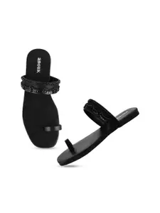 Anouk Embellished One Toe Flats