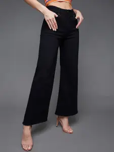 Miss Chase Women Wide Leg High-Rise Stretchable Jeans