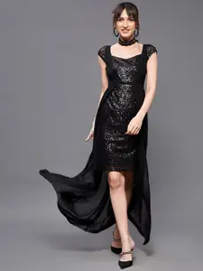 Miss Chase Women Embellished Fit & Flare Georgette Maxi Dress