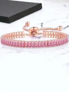 Peora Women Rose Gold-Plated Charm Bracelet