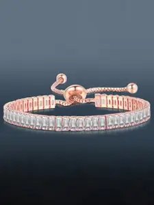 Peora Women Rose Gold-Plated Charm Bracelet