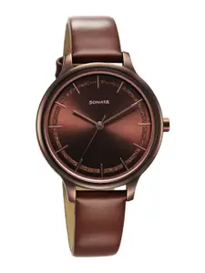 Sonata Women Leather Straps Analogue Watch 87050QL02