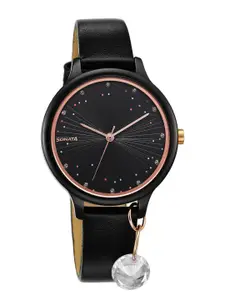 Sonata Women Leather Wrap Around Straps Analogue Watch 87050KL01