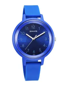 Sonata Women Splash Straps Analogue Watch 87049PP12W