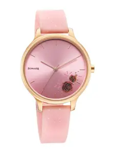 Sonata Women Round Shaped Analogue Watch 87050WP01