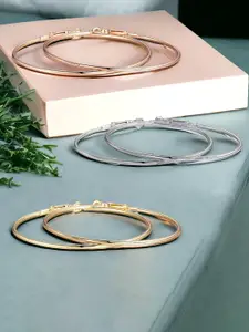 The Pari Set Of 3 Assorted Gold-Plated Circular Hoop Earrings