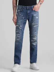 Jack & Jones Men Clark Mildly Distressed Heavy Fade Jeans