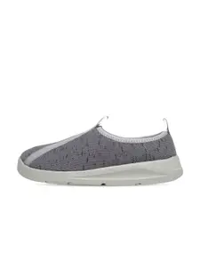 plaeto Men Textured EZPlay Lightweight Knit Upper Slip-On Walking Shoes
