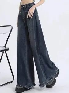 LULU & SKY Women Wide Leg High-Rise Jeans