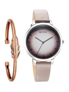 Titan Women Stainless Steel Analogue Watch 2716SL01F