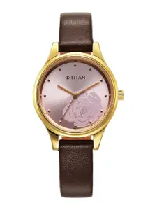 Titan Women Leather Straps Analogue Watch 2679YL02