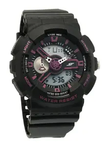 Sonata Men Printed Dial & Straps Analogue and Digital Watch 77132PP06W