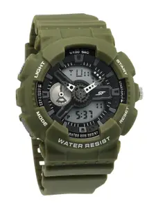 Sonata Men Printed Dial & Synthetic Straps Analogue and Digital Watch 77132PP08W