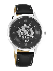 Sonata Men Printed Dial & Leather Straps Analogue Watch 7140SL07