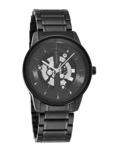 Sonata Men Printed Dial & Stainless Steel Straps Analogue Watch 7133NM01